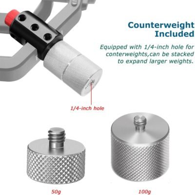 61+n37MAlFL._AC_SL1000_ Universal Gimbal Counterweight Kit with Balance Weight Mounting Clamp and 50g+100g Counterweights